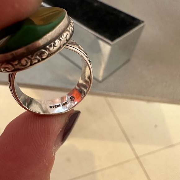 Art Deco style ring - sterling-size 7 - Picture 8 of 9